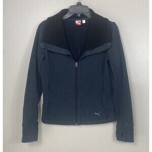 Puma Sport Full Zip Jacket Thumbhole Womens Sz Small Casual Athletic Outerwear